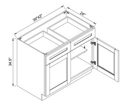 Base Cabinets - 2 Doors 2 Drawers