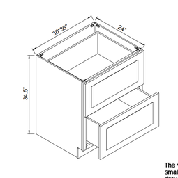 Drawer Base Cabinets - 2 Drawers
