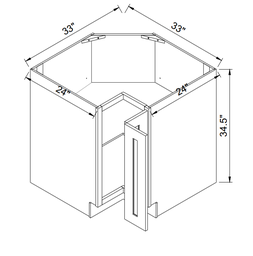 Easy Reach Base Corner Cabinets - 33"