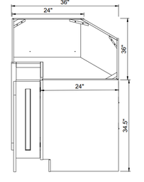 Easy Reach Base Corner Cabinets - 36"
