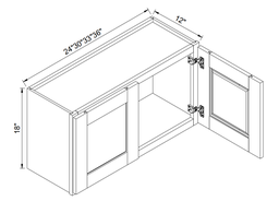 Wall Cabinets 18"H - 2 Doors