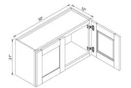 Wall Cabinets 21"H - 2 Doors